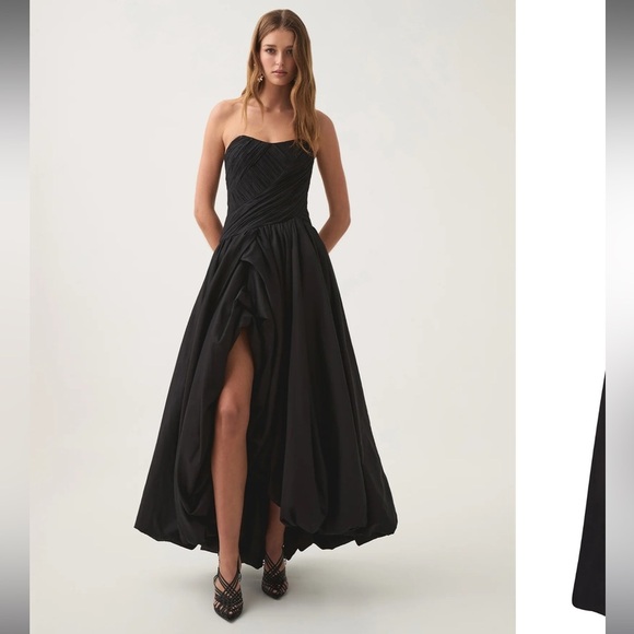 NWT Aje. Spatial Maxi Dress Black - Picture 2 of 14